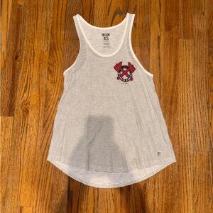 Striped Tank Top with Red Accent